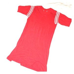 Vintage red t-shirt dress